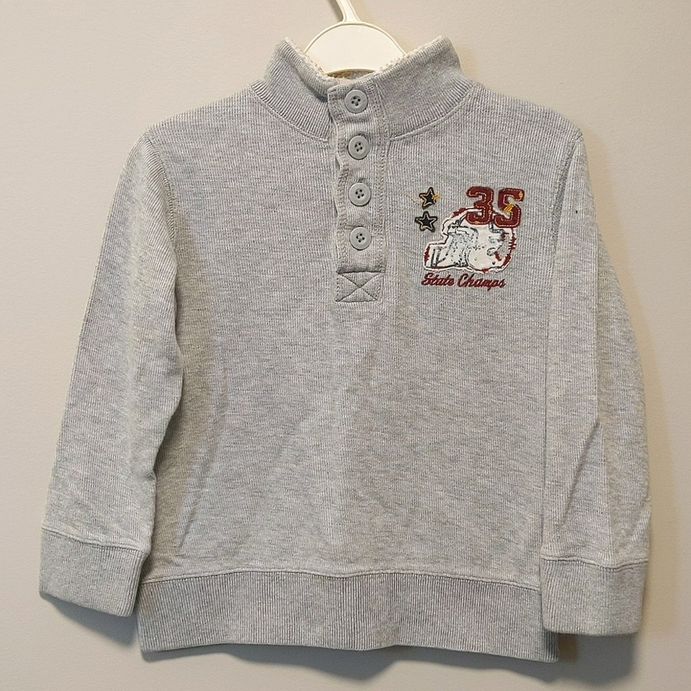 Sonoma Child Light Grey Long-Sleeved State Champs Sweater Size 5-6 Years